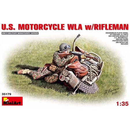 MiniArt U.S. Motorcycle WLA w/Rifleman