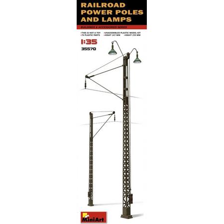 Miniart - Railroad Power Poles & Lamps (Min35570)