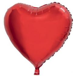 Folie helium ballon rood hart 75cm