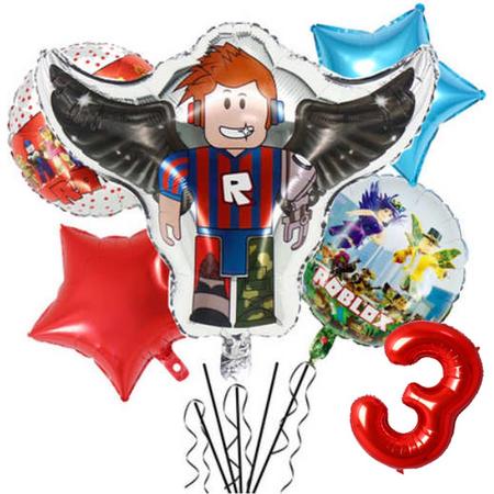 Roblox ballon set - 54x52cm - Folie Ballon - Roblox - Game - Gaming - Themafeest - 3 jaar - Verjaardag - Ballonnen - Versiering - Helium ballon