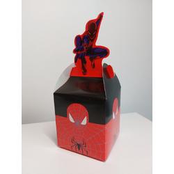 Spiderman - traktatie doosje - uitdeeldoosje - kinderfeestje -verjaardag - traktaties - superhero - 10 stuks