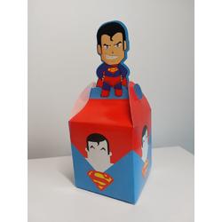 Superman - traktatie doosje - uitdeeldoosje - kinderfeestje -verjaardag - traktaties - superhero - 10 stuks