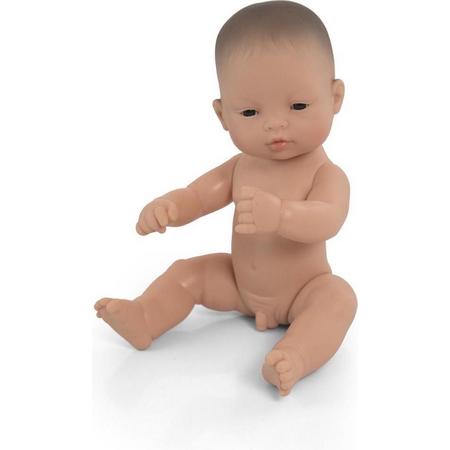 Miniland Babypop Aziatisch Jongen 32 Cm Bruin