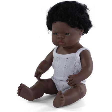 Miniland Babypop Jongetje Met Vanillegeur 38 Cm Zwart Haar