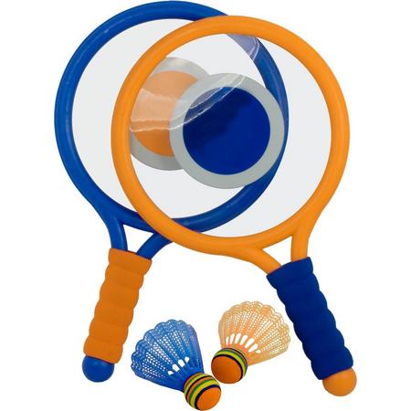 Miniland Badmintonset 40 Cm Blauw/oranje 4-delig