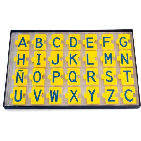 Miniland Leerpuzzel Abc-alphabet Puzzle Geel/blauw 168 Stukjes