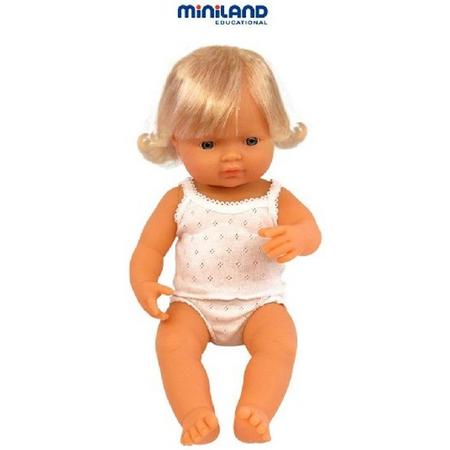 Miniland pop Europees meisje blank badpop 38 cm