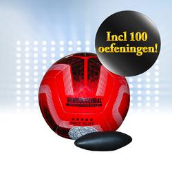 Minisoccerbal bal aan touw - Voetbal cadeau - Elite Prof - Inclusief oefeningen - Rood