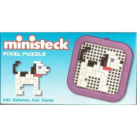 Ministeck Minisets - Witte Hond in frame
