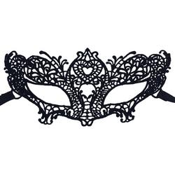 Miresa - Erotisch masker MM036 - Kanten gezichtsmasker zwart voor Carnaval / Masquerade