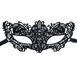 Miresa - Masker MM067 - Venetiaans verkleedmasker vlinder - Zwart kant
