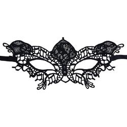Miresa - Masker MM074 - Verleidelijke vlinder - Zwart kant - Carnaval, gala of burlesque