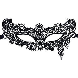 Miresa - Masker MM075 - Venetiaanse vlinder - Open oogmasker - Zwart kant