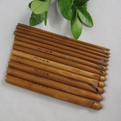 12 Delige Bamboe haaknaalden – Verschillende maten – Bamboo Crochet – Haaknaaldenset
