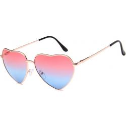 hart zonnebril - Love zonnebril – Festival zonnenbril - roze en blauw