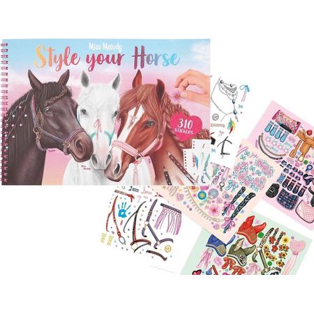 Miss Melody Kleurboek - paarden stickerboek Style Your Horse met 310 stickers