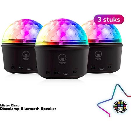 Discolamp Bluetooth Speaker - LED Discobal - USB - RGB - Set van 3 stuks