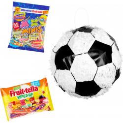 Piñata voetbal met Fruit-tella Mixed Up & Mix of Minis snoep - ca. 1000g
