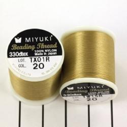 Miyuki Draad (50 Meter) - Champagne goud - Miyuki beading thread - rijgdraad - sieraden maken