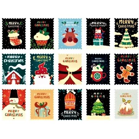 Kerststickers Merry Christmas - 46 stuks - Leuk voor o.a. bulletjournal, scrapbooking  en kerstpost. Kerst stickers