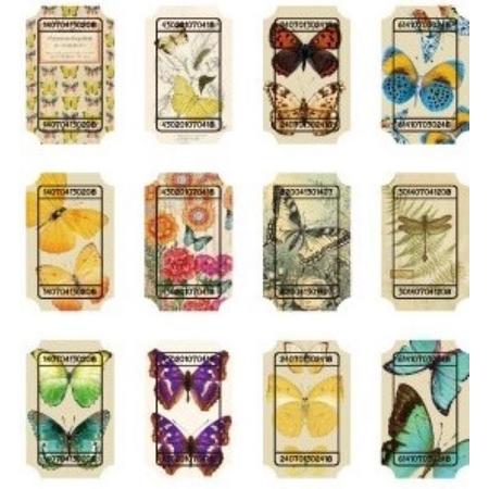 VIntage Papers - Butterfly - 100 Hobbypapiertjes - Vlinder Papiertjes voor o.a. bulletjournal, scrapbooking of het maken van kaarten