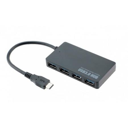 MobielCo USB 3.1 Hub station Type-C met 4 poorten / Zwart