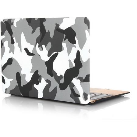 Mobigear Hard Case Frosted Camouflage Grijs voor Apple MacBook 12 inch