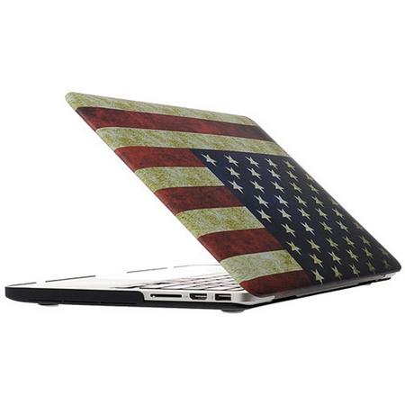 Mobigear Hard Case Frosted Retro US Flag voor Apple MacBook Pro Retina 13 inch