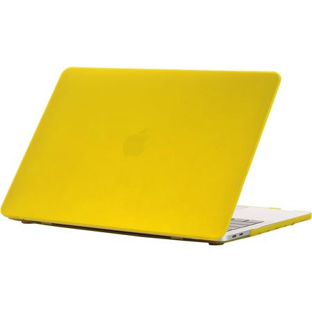 Mobigear Hardshell Case Mat Geel Macbook Pro 15 inch Thunderbolt 3 (USB-C)
