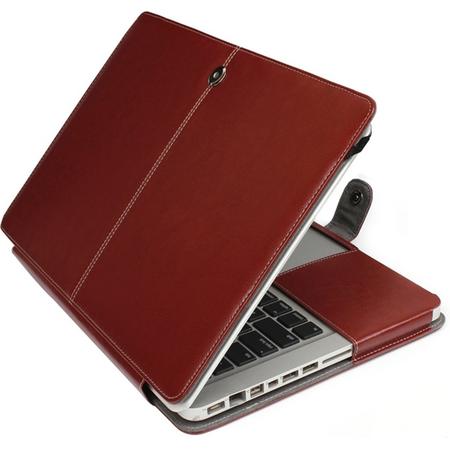 Mobigear Leather Case Bruin voor Apple MacBook Pro 13 inch