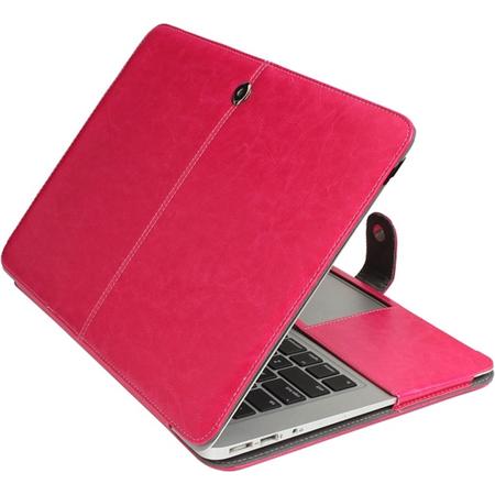 Mobigear Leather Case Magenta voor Apple MacBook Air 11 inch