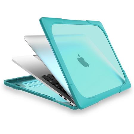 Mobigear Shockproof Cover Turqoise MacBook Pro 13 inch Thunderbolt 3 (USB-C)
