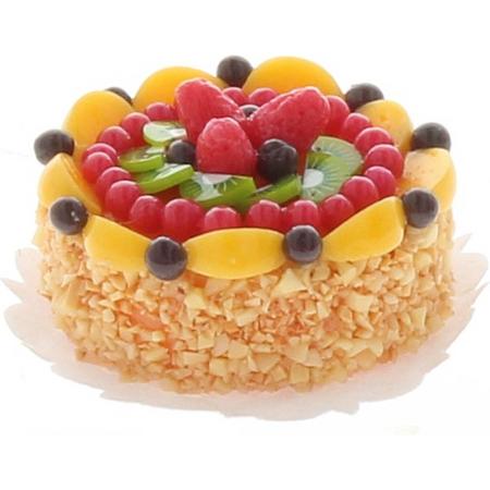 Miniatuur vruchtentaart schaal 1:12 / Poppenhuisinrichting / Miniatuur gebakje