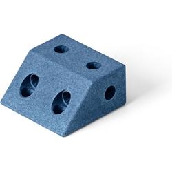 Modu Blok Hoekig - Zachte blokken- Open Ended speelgoed - Speelgoed 1 -2 -3 jaar - Deep Blue