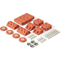 Modu Dreamer Kit - Zachte blokken- 33 onderdelen - Open Ended speelgoed - Speelgoed 1 -2-3 jaar - Burnt Orange / Dusty Green