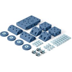 Modu Dreamer Kit - Zachte blokken- 33 onderdelen - Open Ended speelgoed- Speelgoed 1 -2-3 jaar - Deep Blue / Sky Blue
