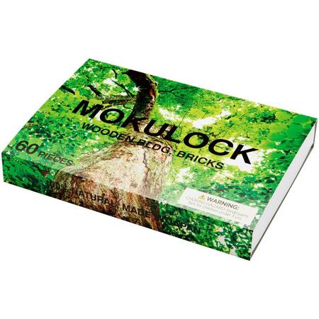 Mokulock BS060-R Basic - Houten Bouwstenen (60 stuks mix)