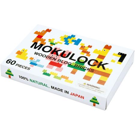 Mokulock KO060-R Kodomo - Houten Bouwstenen (60 stuks mix)