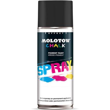 1 Spuitbus Molotow Streetwise Krijtspray - 400ml Zwarte Graffiti Chalk Spray