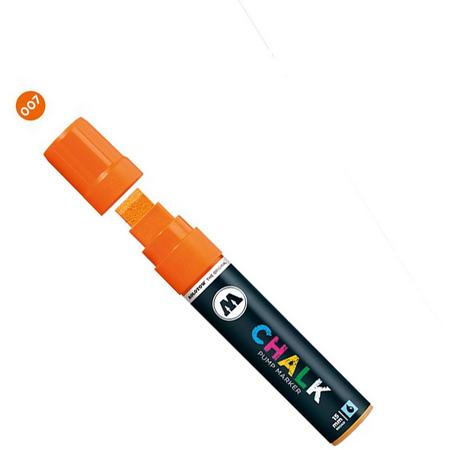 Molotow 15mm Neon Oranje Krijt Marker - Geschikt voor tijdelijke markeringen op alle gladde oppervlaktes