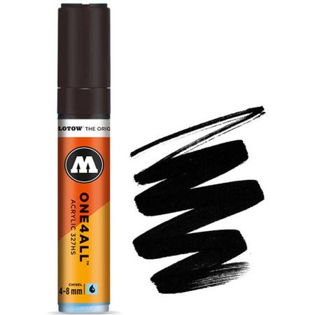 Molotow 327HS Signal Black - Zwarte acryl marker - Chisel tip 4-8mm - Kleur zwart