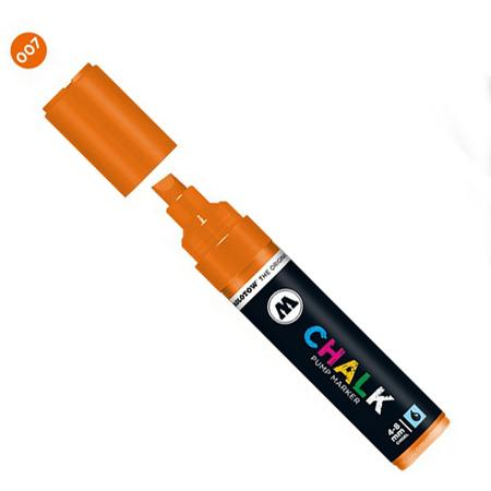 Molotow 4-8mm Neon Oranje Krijt Marker - Geschikt voor tijdelijke markeringen op alle gladde oppervlaktes