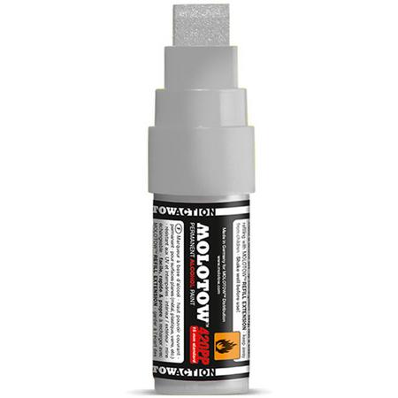 Molotow 420PP Zilver/Chrome Marker - 15 mm verfstift op alcoholbasis