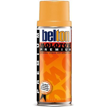 Molotow Belton Premium Neon Oranje - 400ml spuitverf met halfglans afwerking