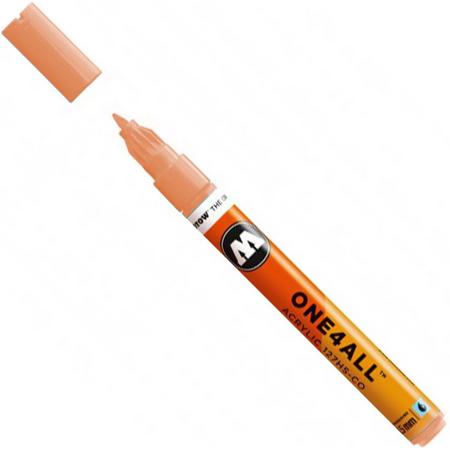 Molotow ONE4ALL 127HS-CO 1,5mm Marker - Pastel Oranje - Geschikt voor vele oppervlaktes zoals canvas, hout, steen, keramiek, plastic, glas, papier, leer...