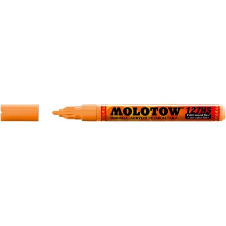 Molotow ONE4ALL 2mm Acryl Marker - Fluoriserend Oranje - Geschikt voor vele oppervlaktes zoals canvas, hout, steen, keramiek, plastic, glas, papier, leer...