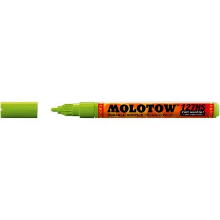 Molotow ONE4ALL 2mm Acryl Marker - Lichtgroen - Geschikt voor vele oppervlaktes zoals canvas, hout, steen, keramiek, plastic, glas, papier, leer...