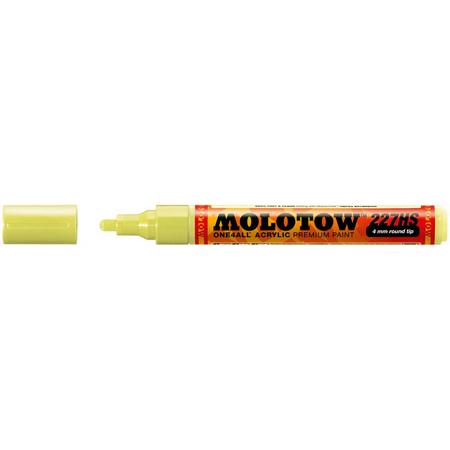 Molotow ONE4ALL 4mm Acryl Marker - Gifgroen - Geschikt voor vele oppervlaktes zoals canvas, hout, steen, keramiek, plastic, glas, papier, leer...