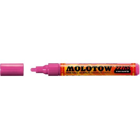 Molotow ONE4ALL 4mm Acryl Marker - Magenta - Geschikt voor vele oppervlaktes zoals canvas, hout, steen, keramiek, plastic, glas, papier, leer...
