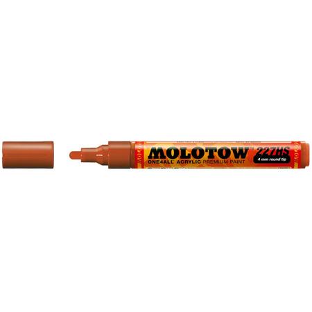 Molotow ONE4ALL 4mm Acryl Marker - Oker rood - Geschikt voor vele oppervlaktes zoals canvas, hout, steen, keramiek, plastic, glas, papier, leer...